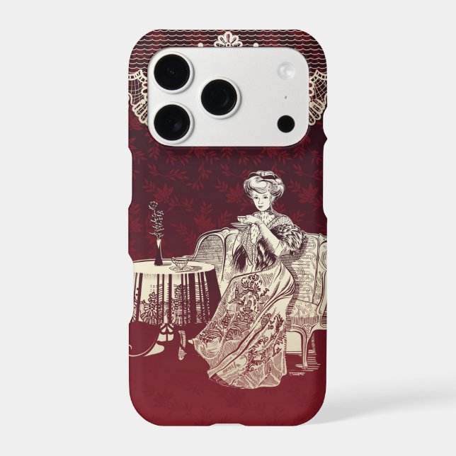 lady drinks tea (Back)