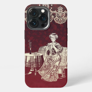 Lady drinks tea iPhone 13 pro case
