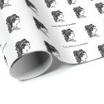 Lady Eleanor Mediaeval Fantasy Wedding Wrapping Paper<br><div class="desc">Wrap your wedding gifts in timeless elegance with Personalised Mediaeval Fantasy Wedding Wrapping Paper. Featuring a detailed black and white line drawing inspired by mediaeval romance and noble courts,  this design adds an old-world,  fairytale touch to wedding presents,  bridal showers,  and fantasy-themed quinceañera birthday celebrations.</div>