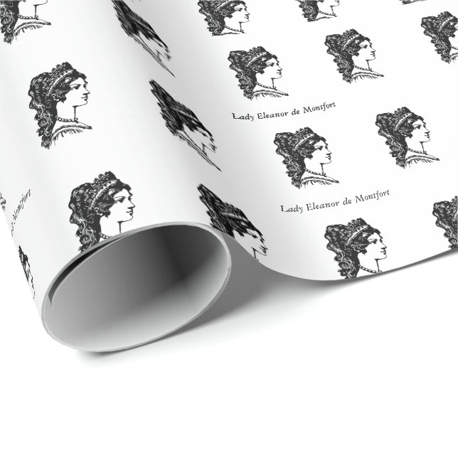 Lady Eleanor Mediaeval Fantasy Wedding Wrapping Paper (Roll Corner)