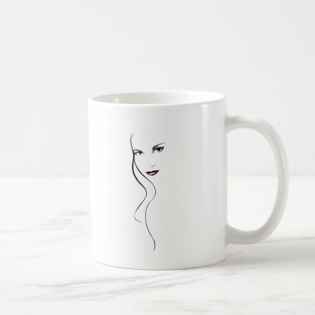 Lady face coffee mug (Right)