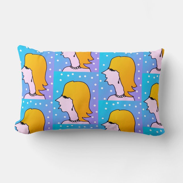 lady face lumbar cushion (Front)