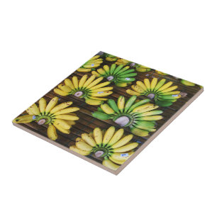 Lady Finger Bananas ~ Egg Banana (กล้วยไข่) Ceramic Tile