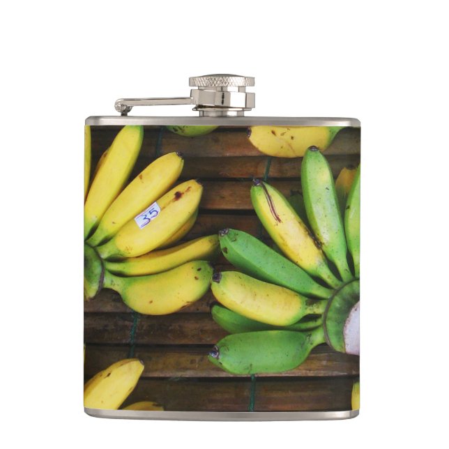 Lady Finger Bananas ~ Egg Banana (กล้วยไข่) Hip Flask (Front)