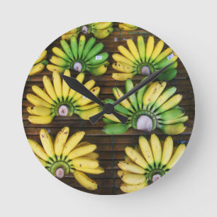 Lady Finger Bananas ~ Egg Banana (กล้วยไข่) Round Clock