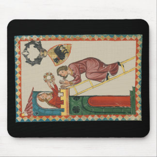 Lady Giving Gift to Suitor, 14th Century Mouse Pad