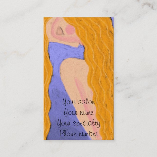 Lady Godiva Hair Stylist Business Card (Front)