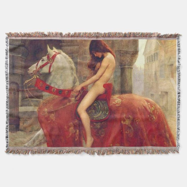 Lady Godiva Throw Blanket (Front)