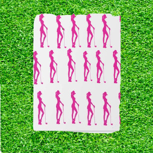 Lady Golf Gift Wrapping Paper