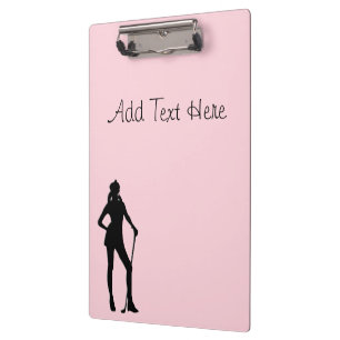 Lady Golf Pink Sport Custom Front and Back Clipboard