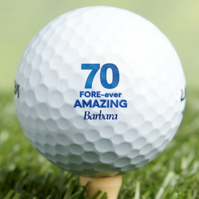 Lady Golfer Gift 70 – 70th FORE-ever Amazing Golf Balls (Creator Uploaded)