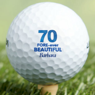Lady Golfer Gift 70 – 70th FORE-ever Beautiful Golf Balls