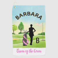 Lady Golfer Golf Course Custom Name 3-D Monogram