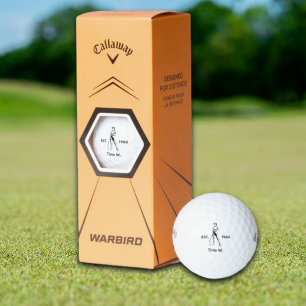 Lady Golfer Personalised name and year  Golf Balls