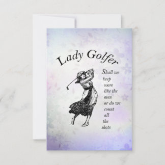 Lady Golfer RSVP Card