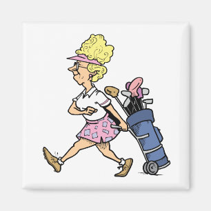 Lady Golfer Tshirts and Gifts Magnet