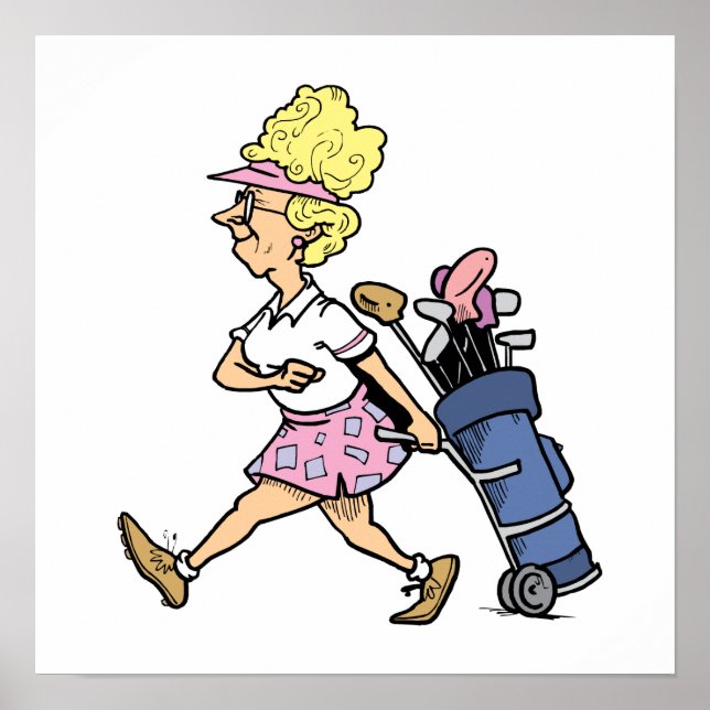 Lady Golfer Tshirts and Gifts Poster (Front)