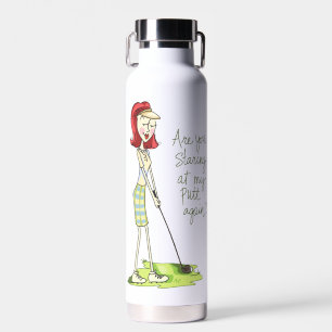 Lady Golfer Water Bottle