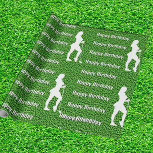 Lady Green Wrapping Paper