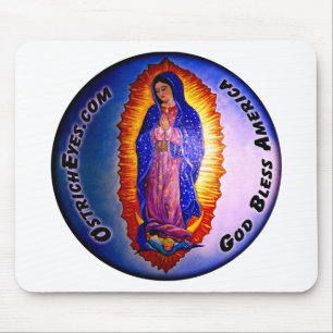 Lady Guadalupe Blessing Mouse Pad