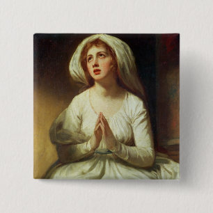 Lady Hamilton Praying 15 Cm Square Badge