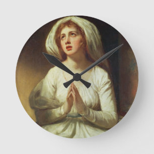 Lady Hamilton Praying Round Clock