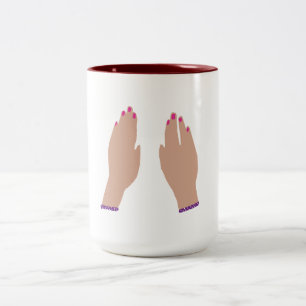 Lady Hands Two-Tone Coffee Mug