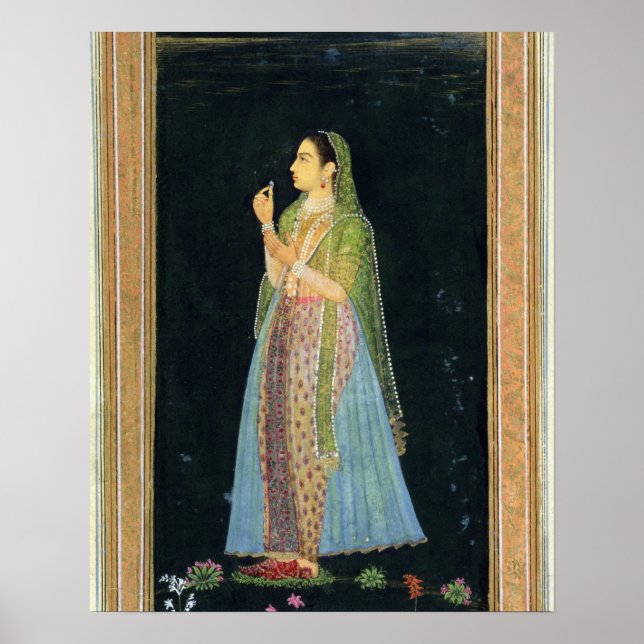 Lady holding a blossom, from the Small Clive Album Poster (Front)