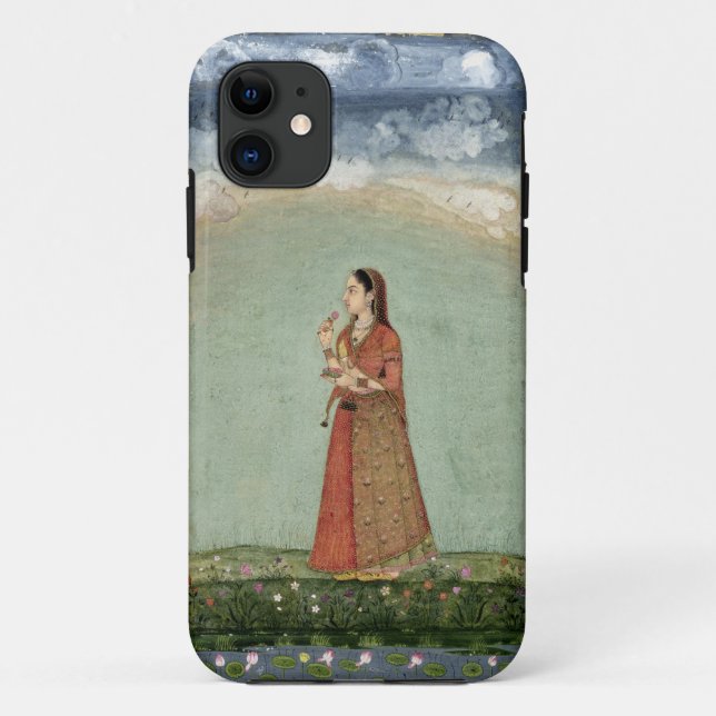 Lady holding a bowl of roses, from the Small Clive Case-Mate iPhone Case (Back)