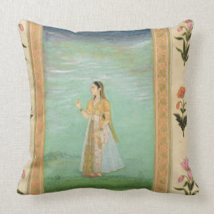 Lady holding a flower, from the Small Clive Album Cushion
