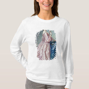Lady holding Flowers in her Petticoat T-Shirt