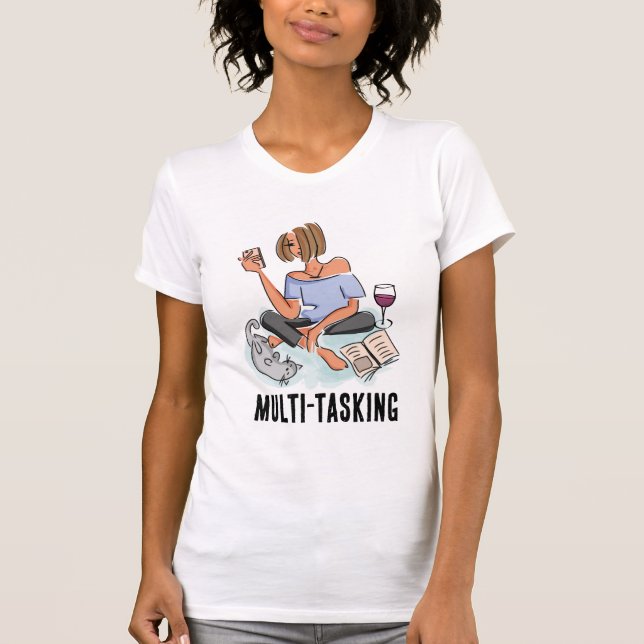 Lady Illustration Multi-Tasking T-Shirt (Front)