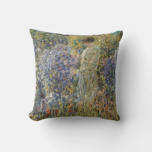 Lady in a Garden by Frederick Frieseke, Fine Art Cushion