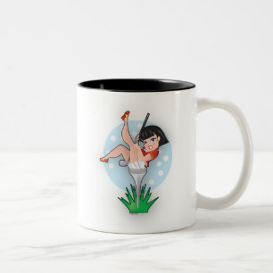 Lady in a Golf Tee Two-Tone Coffee Mug
