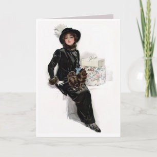 Lady in Black Card