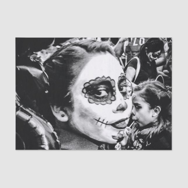 LADY IN DAY OF THE DEAD COSTUME Tissue Paper (Front)