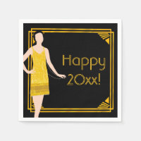 Lady in Gold Roaring 20s New Year's Eve Party