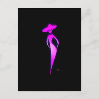 Lady In Pink Postcard
