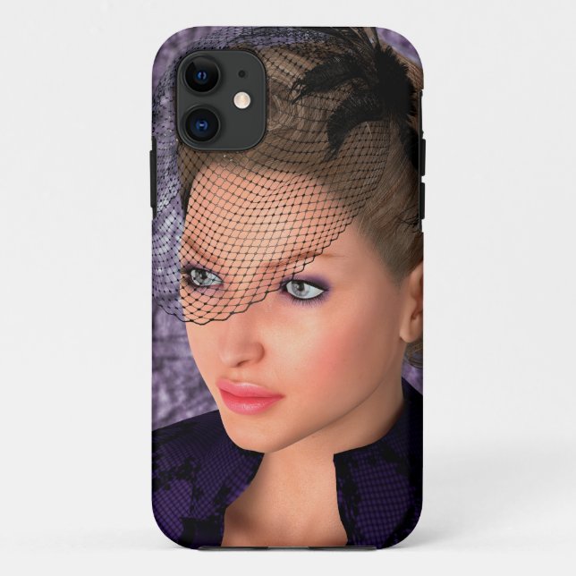 Lady in Purple Case-Mate iPhone Case (Back)