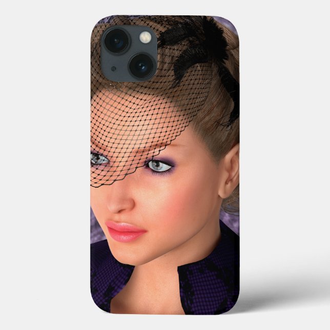 Lady in Purple Case-Mate iPhone Case (Back)