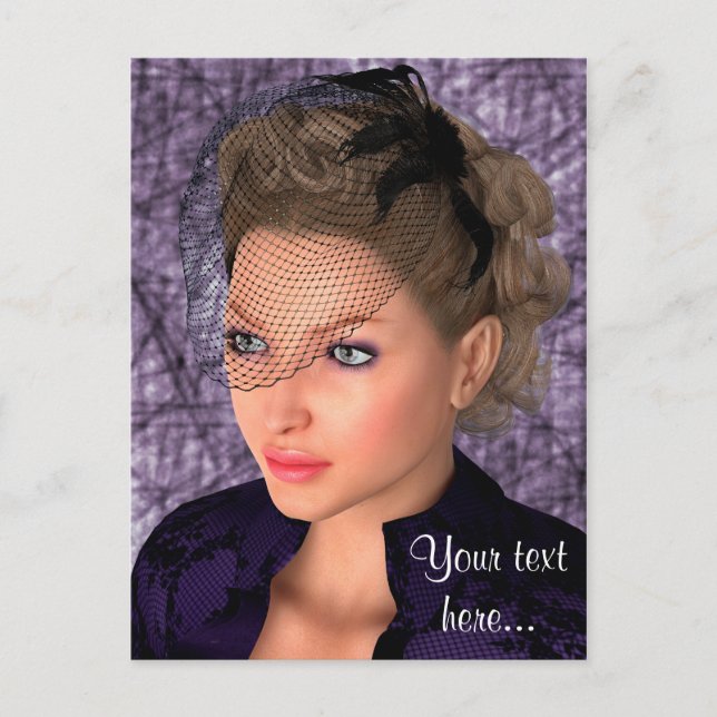Lady in Purple Postcard (Front)