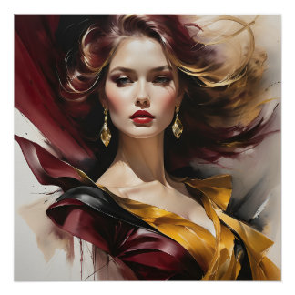 Lady in red 2 poster