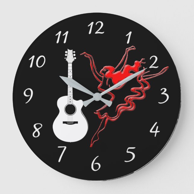Lady in red Acrylic Wall Clock (Front)