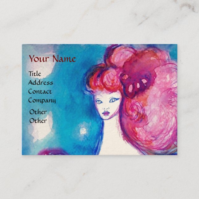 LADY IN RED ,Beauty,Salon ,Spa ,Makeup Artist Business Card (Front)