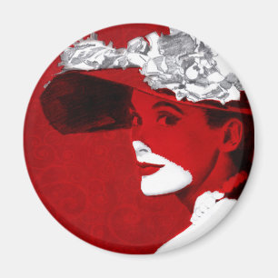 Lady In Red Magnet
