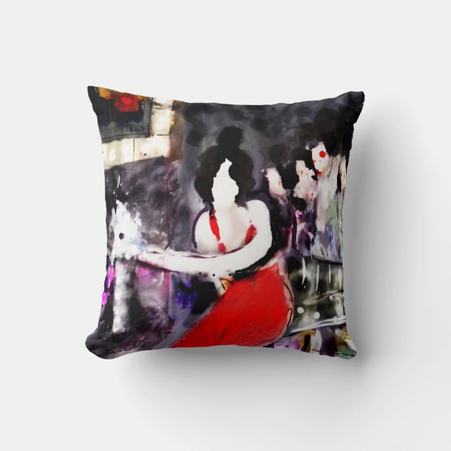 " Lady in Red " Med Cushion (Front)
