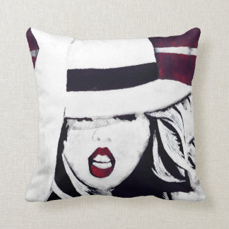 Lady in Red Pillow