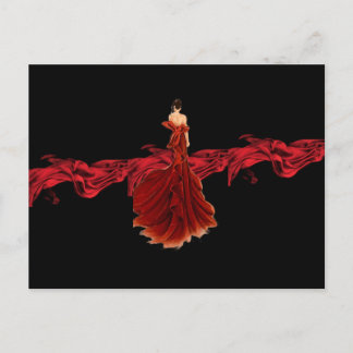 Lady in Red Postcard