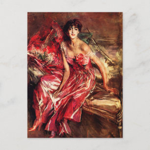 Lady in Red Postcard