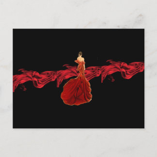 Lady in Red Postcard